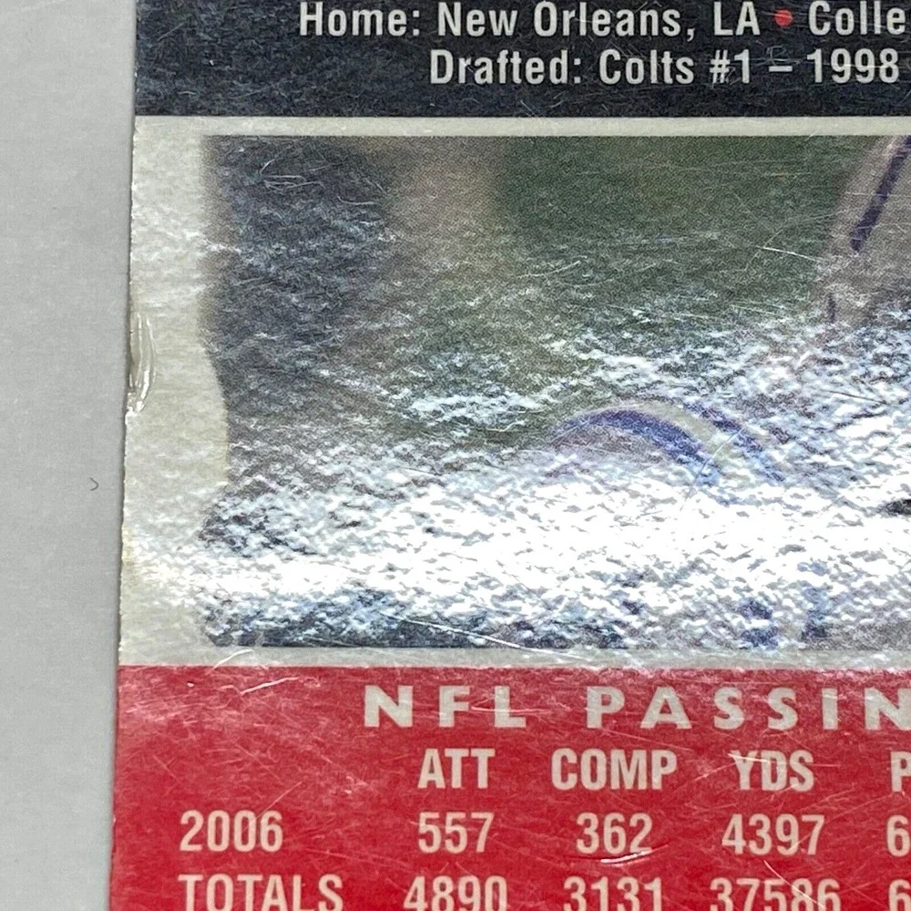 2007 Topps Peyton Manning Bowman Chrome QB Indianapolis Colts NFL Card #BC171 - Picture 6 of 9